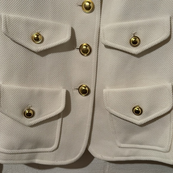 Joan Rivers Ivory Red Carpet Stretch Pique Button-Front Blazer size XS - Picture 6 of 11